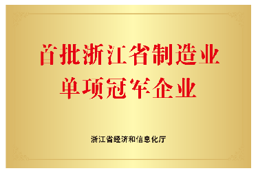 喜報！首批浙江省制造業(yè)單項冠軍企業(yè)！